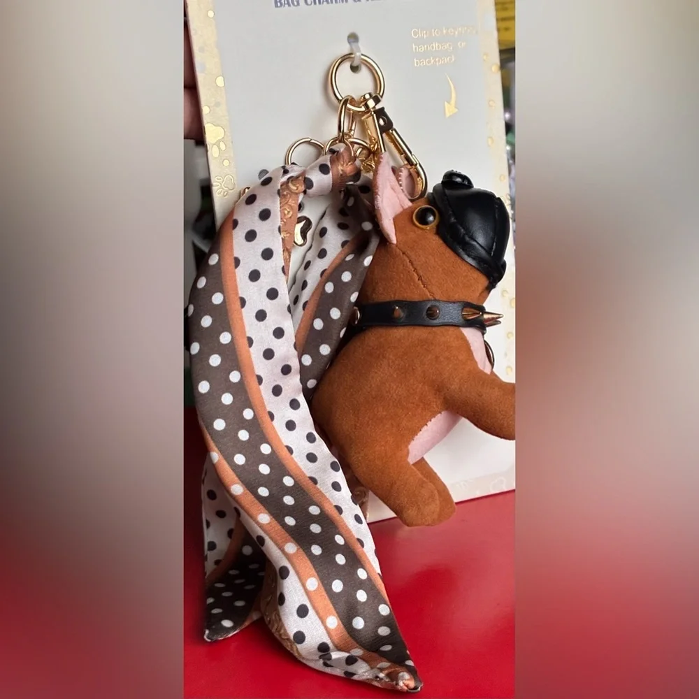 Piper K Brown Dog Key & Card Holder